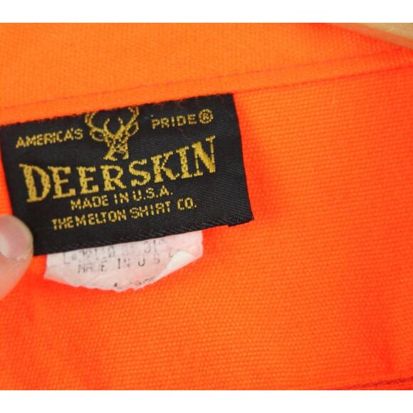 Melton Deerskin 2XL Shirt Hunting Neon Orange Utility Workwear Outdoors Gorpcore - Picture 4 of 6